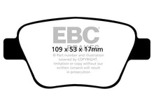 Load image into Gallery viewer, EBC Audi Seat Skoda Volkswagen Yellowstuff 4000 Series Rear Sport Brake Pads &amp; Slotted And Dimpled Sport Kit - Bosch Caliper (Inc. 8P A3, 1P Leon, 1Z Octavia &amp; MK6 Golf)
