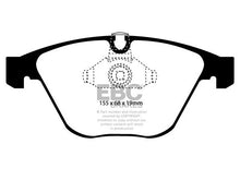 Load image into Gallery viewer, EBC BMW E60 E61 E63 E64 Greenstuff 2000 Series Front Sport Brake Pads &amp; USR Slotted Discs Kit - ATE Caliper (Inc. 520i, 525i, 530i &amp; 630i)
