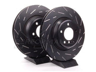 EBC Brakes USR Front Slotted & Vented Brake Discs 348mm (Pair) for BMW 3 Series E92/E93 - ATE Calipers - 325i 330i 335i 330ix 335ix - Thermic Black - Front Axle - USR1512