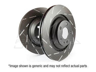 EBC Brakes USR1787 Rear Slotted/Grooved Brake Discs (Pair) for BMW 5 Series E60/E61 525i 530i – ATE Calipers – Thermic Black
