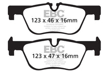 Load image into Gallery viewer, EBC BMW F30 F31 F34 F36 Yellowstuff 4000 Series Rear Sport Brake Pads &amp; USR Slotted Discs Kit - ATE Caliper (Inc. 330i, 328i, 428i &amp; 425i)
