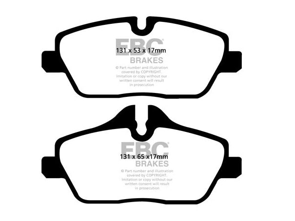 EBC BMW 1 Series E81 E87 116i 118i Performance Front Brake Discs & Pads Kit – Greenstuff 2000 Pads & USR Slotted Discs (TRW Caliper) PD06KF085 DP21578 USR1354