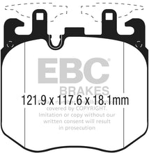 Load image into Gallery viewer, EBC BMW G11 G12 G30 G21 Yellowstuff 4000 Series Front Sport Brake Pads &amp; Premium OE Replacement Riveted Discs Kit - Brembo Caliper (Inc. M340i, M550i, 640i &amp; 750i)
