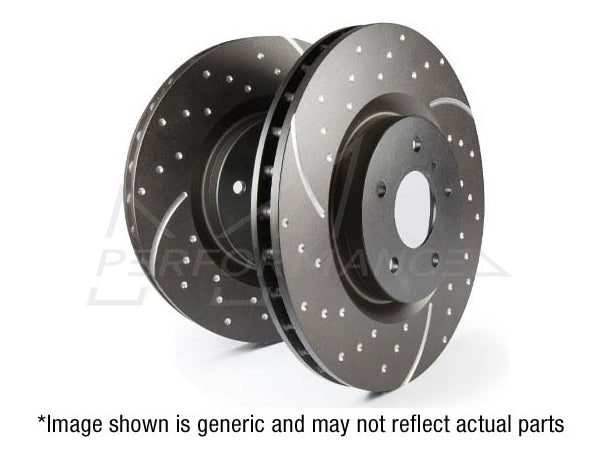 EBC BMW MINI Slotted And Dimpled Sport Rear Brake Discs - ATE Caliper (Inc. F40 120ix, F45 225ix, F44 220d & F60 Mini Countryman)