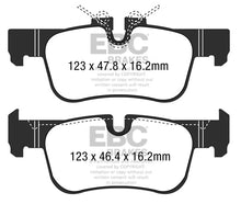 Load image into Gallery viewer, EBC BMW MINI Yellowstuff 4000 Series Rear Sport Brake Pads &amp; USR Slotted Discs Kit - ATE Caliper (Inc. F40 120ix, F45 220ex, F48 X1 25d &amp; F45 Mini Clubman JCW)
