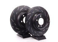 EBC Brakes USR Rear Slotted Brake Discs (Pair) 336mm for BMW 3 Series E90/E92/E93 335i 335d 335xi 335is - Thermic Black Coated - USR1361
