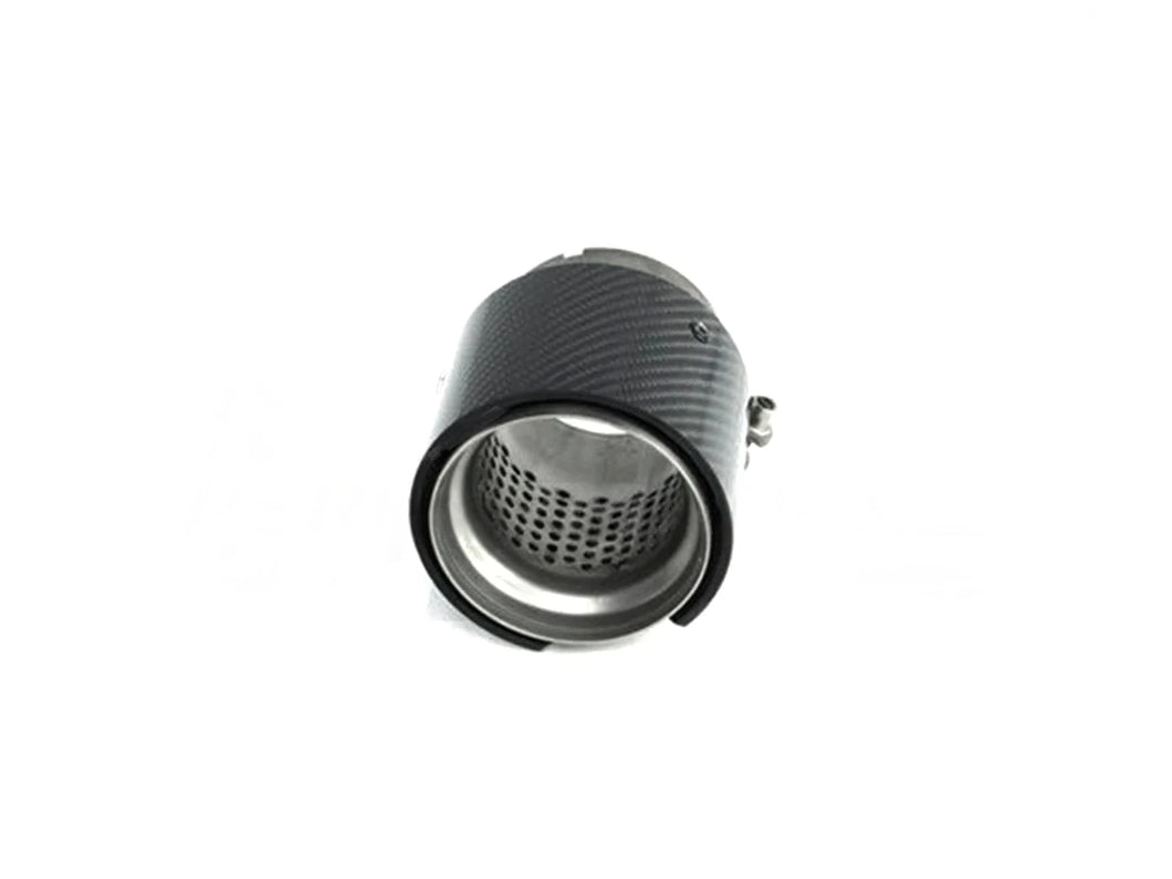 Genuine BMW M Performance Carbon & Titanium Exhaust Tip / Tailpipe Cover - F87 M2/M2 Competition, F80 M3, F82 F83 M4 - OEM Carbon Fibre, Embossed M Logo - 18302468411