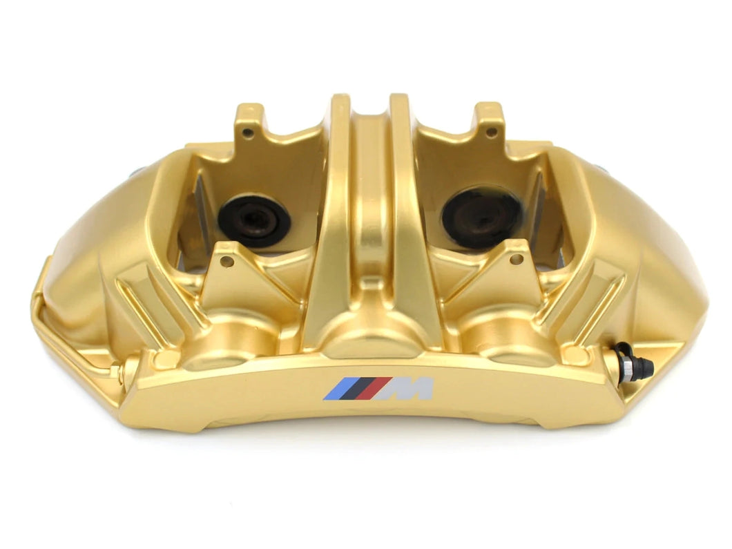 Genuine BMW F90 M5 M Performance Carbon Ceramic Brake Kit (CCB) - OEM Retrofit Big Brake Upgrade - Front & Rear Gold Calipers - 2018+ - Part 34112455917