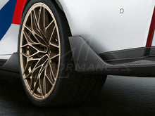Load image into Gallery viewer, BMW G80 M3 &amp; M3 Competition M Performance Carbon Fibre Rear Bumper Winglets (2021+) - Genuine OEM Pair

