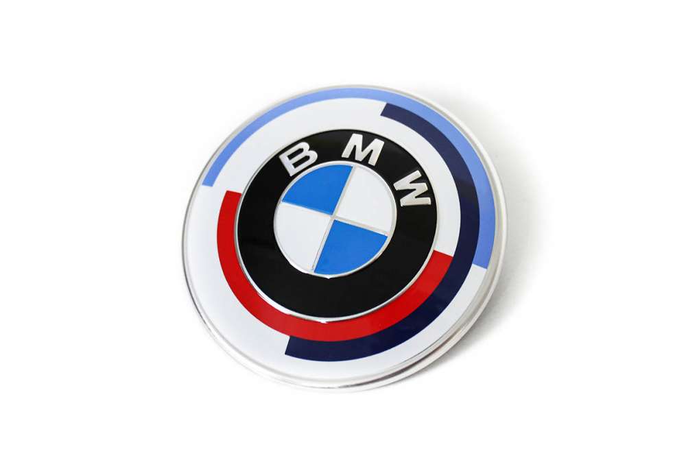 Genuine BMW E82 E90 F01 F10 G14 82mm 50th Anniversary Hood Emblem (Inc. 335xi, M3, M5 & M8)