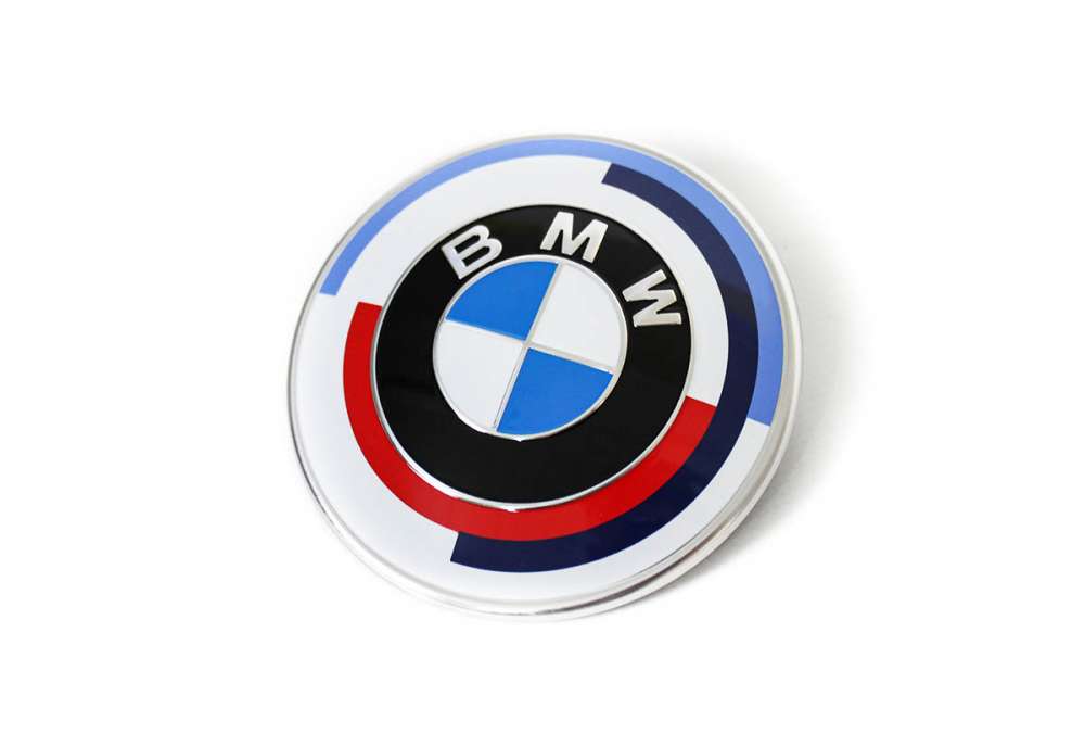 Genuine BMW E90 F22 F30 F80 74mm 50th Anniversary Boot Emblem (Inc. 220i, 320i, 430i & M3)