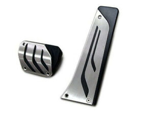 Genuine BMW M Performance Stainless Steel Pedal Cover Set – Automatic Only – Accelerator & Brake – Fits F10 F30 G20 G11 (3/5/7 Series, X5/X6) – OEM 35002232278