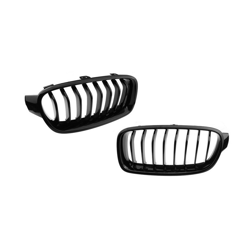 Genuine BMW M Performance High Gloss Black Kidney Grilles (Pair) for 3 Series F30 F31 Saloon & Touring, Pre-LCI & LCI (2011-2019) | OEM Front Grille Set | 320i 325d 330e 340i | 51712240775 51712240778