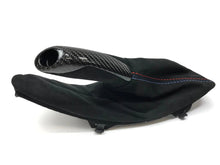 Load image into Gallery viewer, Genuine BMW M Performance Carbon Fibre &amp; Alcantara Parking Brake/Handbrake Handle with Gaiter/Boot LHD - F80 M3, F82 M4, F83 M4 (2013-2018) OEM 34402358363
