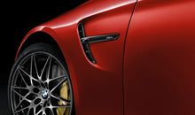 Load image into Gallery viewer, Genuine BMW M Performance Gloss Black Fender Grilles for M4 F82/F83 (Side Vents/Air Breathers/Side Gills) - Pair | OEM 51148068585/51148068586
