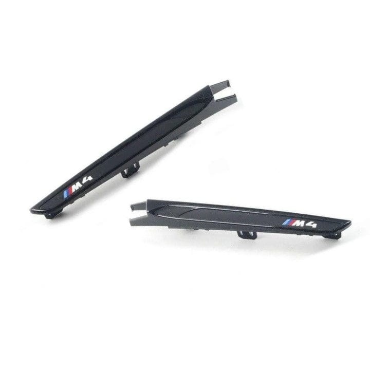 Genuine BMW M Performance Gloss Black Fender Grilles for M4 F82/F83 (Side Vents/Air Breathers/Side Gills) - Pair | OEM 51148068585/51148068586