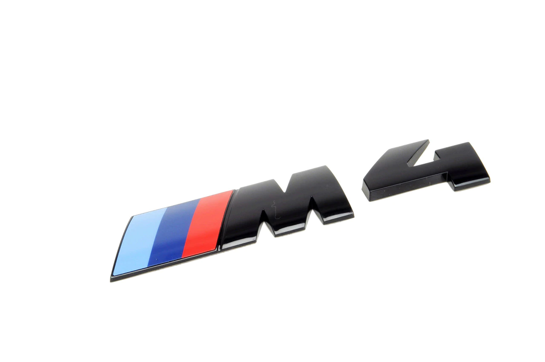 Genuine BMW M4 Black Rear Boot Lid/Trunk Badge Emblem - OEM F82 F83 2012-On (Coupe/Convertible) - Part 51148068579