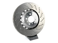 Genuine BMW M2 F87/F87 LCI Rear Left Brake Disc/Rotor 380x28 Ventilated Cross-Drilled Two-Piece Floating - M2 & M2 Competition 2014-2019 - OEM 34118072019