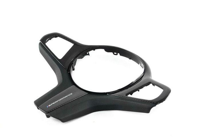 Genuine BMW M Performance Carbon Fibre & Leather Steering Wheel Cover - Non-Heated | F90 M5, F91/F92/F93 M8, G30/G31 5 Series, G14/G15/G16 8 Series, G01 X3 & F97 X3 M, G02 X4 & F98 X4 M, G05 X5, G06 X6, G07 X7 | OEM 32302471438