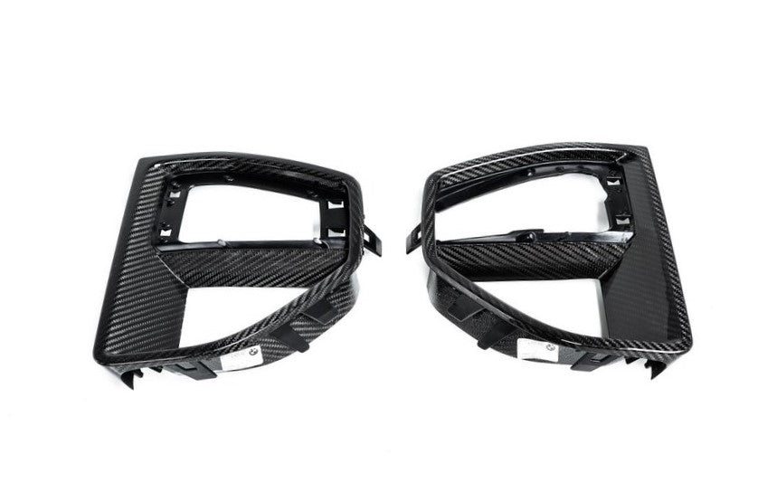 Genuine BMW X5 G05 M Performance Carbon Fibre Front Air Duct Covers (OEM Pair) - Front Bumper Vent/Intake Trim - Fits xDrive40i, xDrive45e, xDrive50i, M50i - PN 51112455497/51112455498