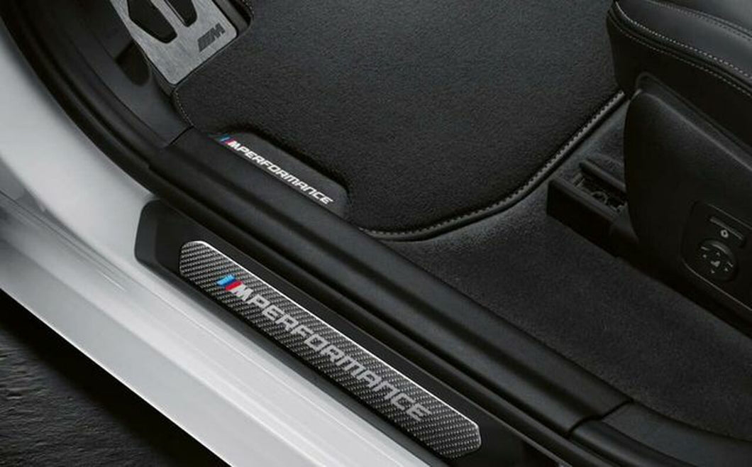 Genuine BMW M Performance Carbon Fibre Door Sill Entrance Cover for G82 M4 & M4 Competition (2021+) - OEM Interior Trim, Part 51472472521