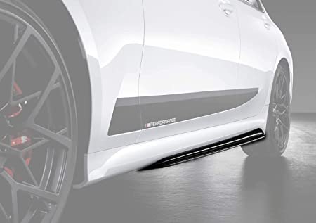 Genuine BMW M Performance Frozen Black Side Skirt Decals for G20 G21 3 Series (Saloon & Touring) - OEM Rocker Panel Vinyl - Fits 320i 330i 330d M340i xDrive - Part 51142458236