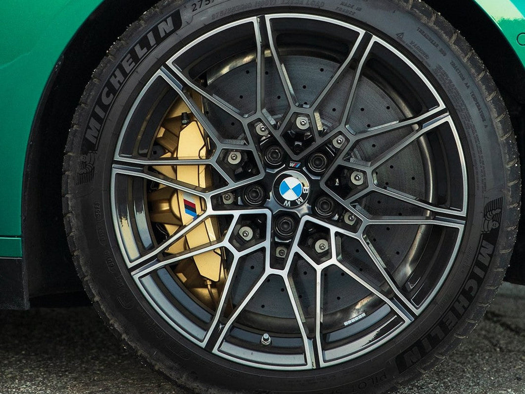 Genuine BMW M Carbon Ceramic Brake Retrofit Kit (CCB) - Gold Calipers - G8X G80 G81 G82 G83 M3/M4 (2021+) OEM - Part 34108855466