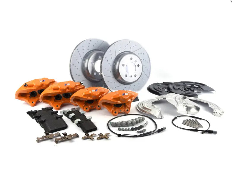 Genuine BMW M Performance F20 F22 F30 F32 Front Big Brake Retrofit Kit with Orange Calipers (Inc. M135i, M235i, 335i & 440i)