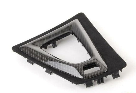 Genuine BMW M Performance Carbon Fibre & Alcantara DCT Gear Selector Surround Centre Console Trim for F80 M3, F82/F83 M4 (LHD) - OEM 51162358358