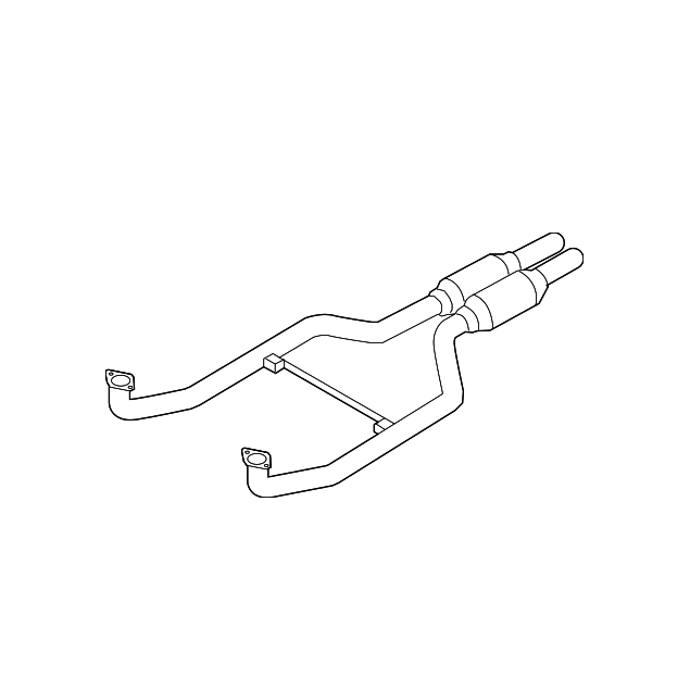Genuine BMW N63 Centre Exhaust Pipes with Primary Silencer (Centre/Mid Section) - OEM 18307646948 - Fits F10 550iX, F07 550iX GT, F01 750iX, F02 750LiX, Alpina B7/B7L/B7LX