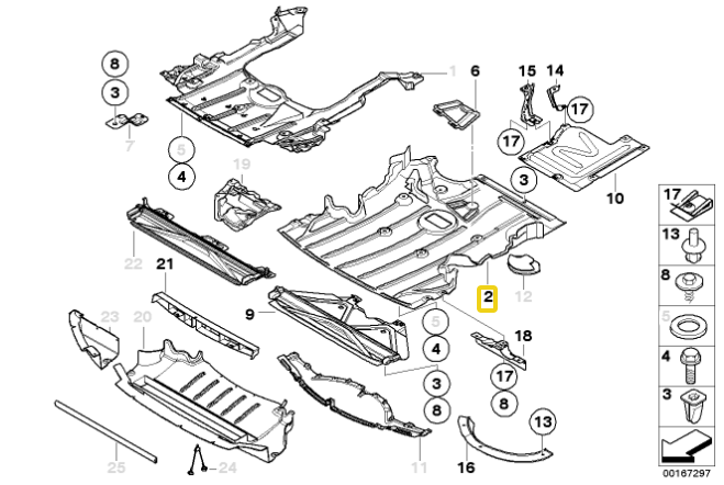 Genuine BMW E93 3 Series Convertible Engine Undertray - OEM Lower Engine Cover/Splash Shield/Belly Pan - Petrol 318i 320i 323i 325i 328i 330i 335i 335is - Part 51758046340