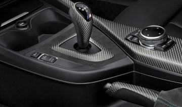 Genuine BMW F87 M2 M Performance Interior Kit LHD DCT Drivelogic - Carbon Fibre & Alcantara Gear Knob & Bezel + Handbrake Handle - OEM 51952411428