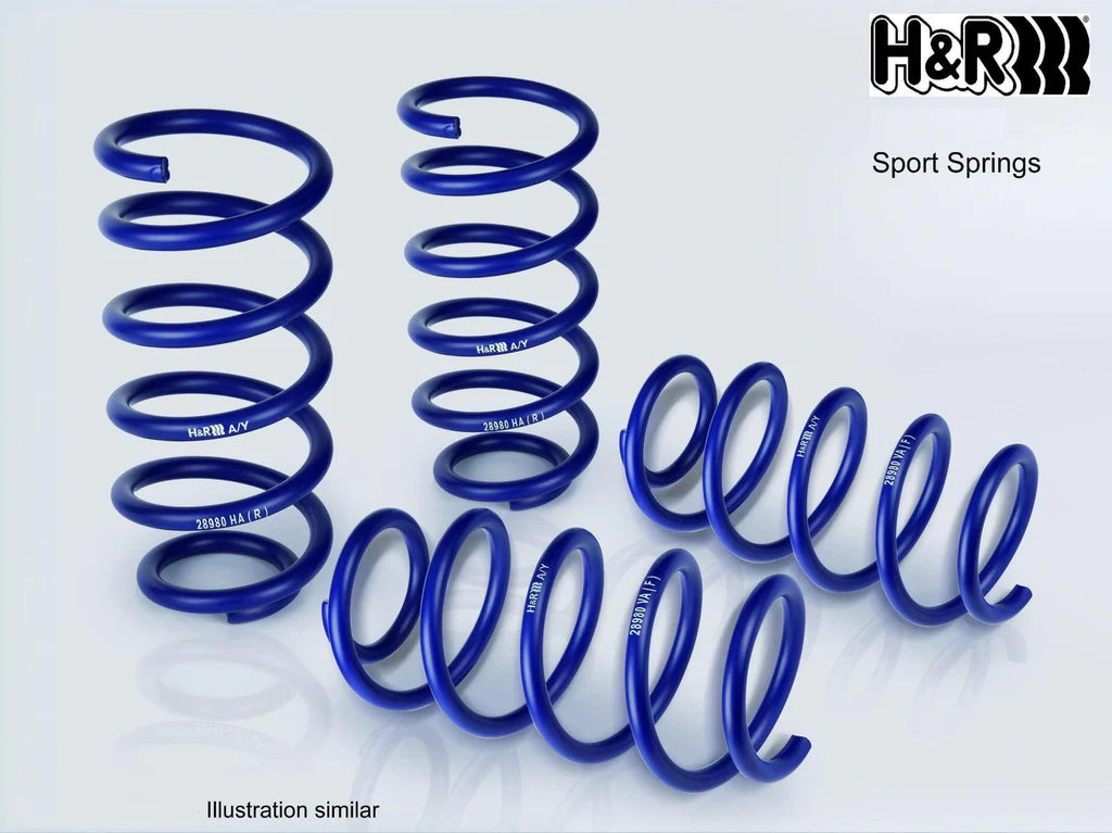 H&R 35mm Lowering Springs Kit for BMW G31 5 Series Touring & G32 6 Series GT (2017+) – Front & Rear – Fits 518d 520e 520i 530d/e/i 540i xDrive 630d 640i xDrive – TÜV Approved – 28721-4