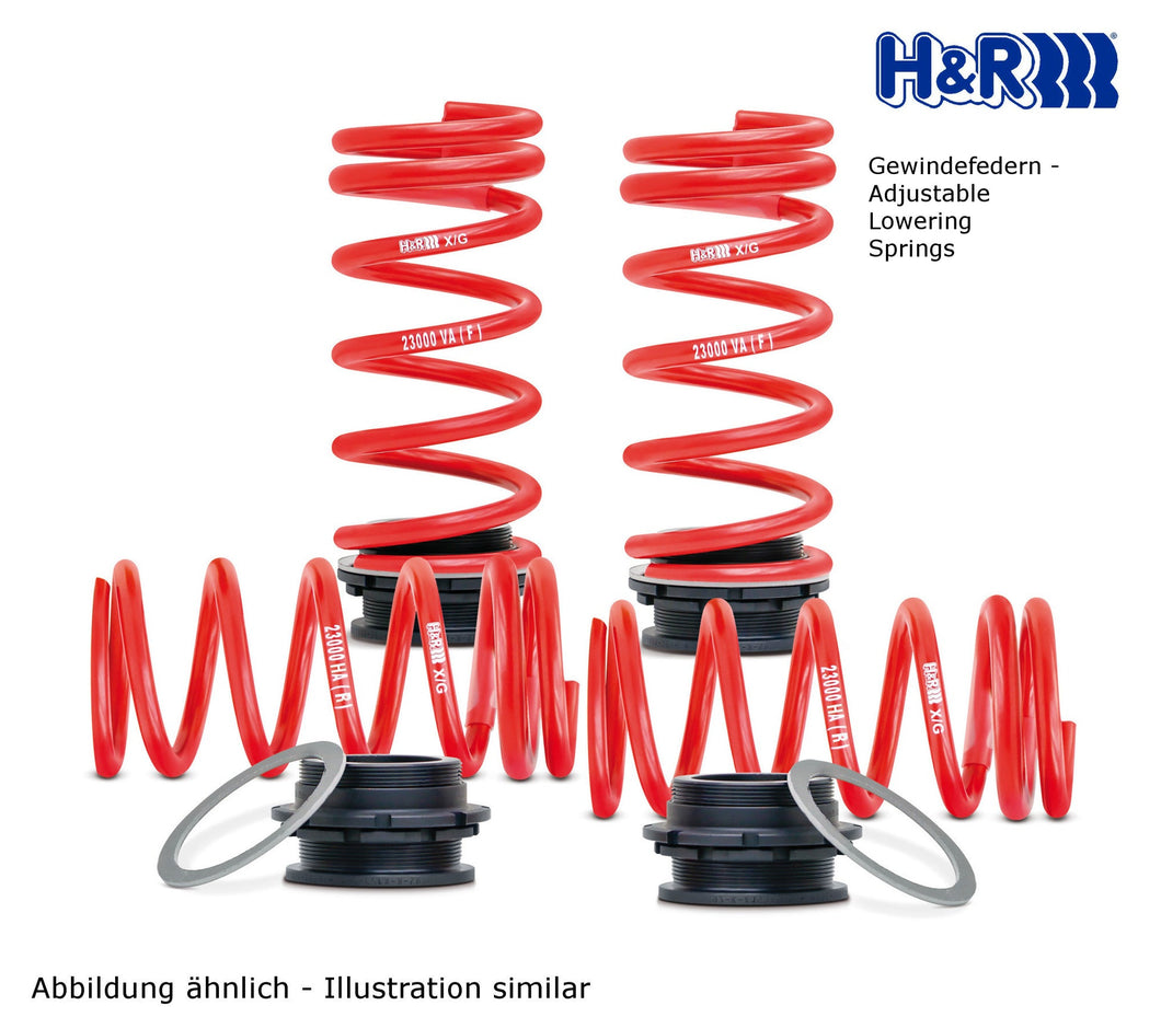 H&R 23000-4 Adjustable Lowering Springs Kit for BMW 5 Series F11 Touring (2010-2017) - Front 40-55mm, Rear 25-40mm - xDrive & Rear Air Suspension Compatible