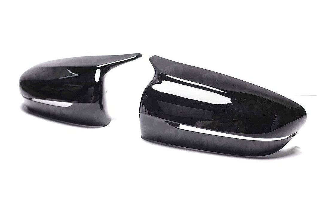 AUTOID Gloss Black M Performance Style Wing Mirror Caps (Paint Code 668) for BMW G30 G31 G32 G11 – 5 Series, 6 Series GT, 7 Series – OEM-Style Direct Replacement Door Mirror Covers Pair, 360° Camera Compatible