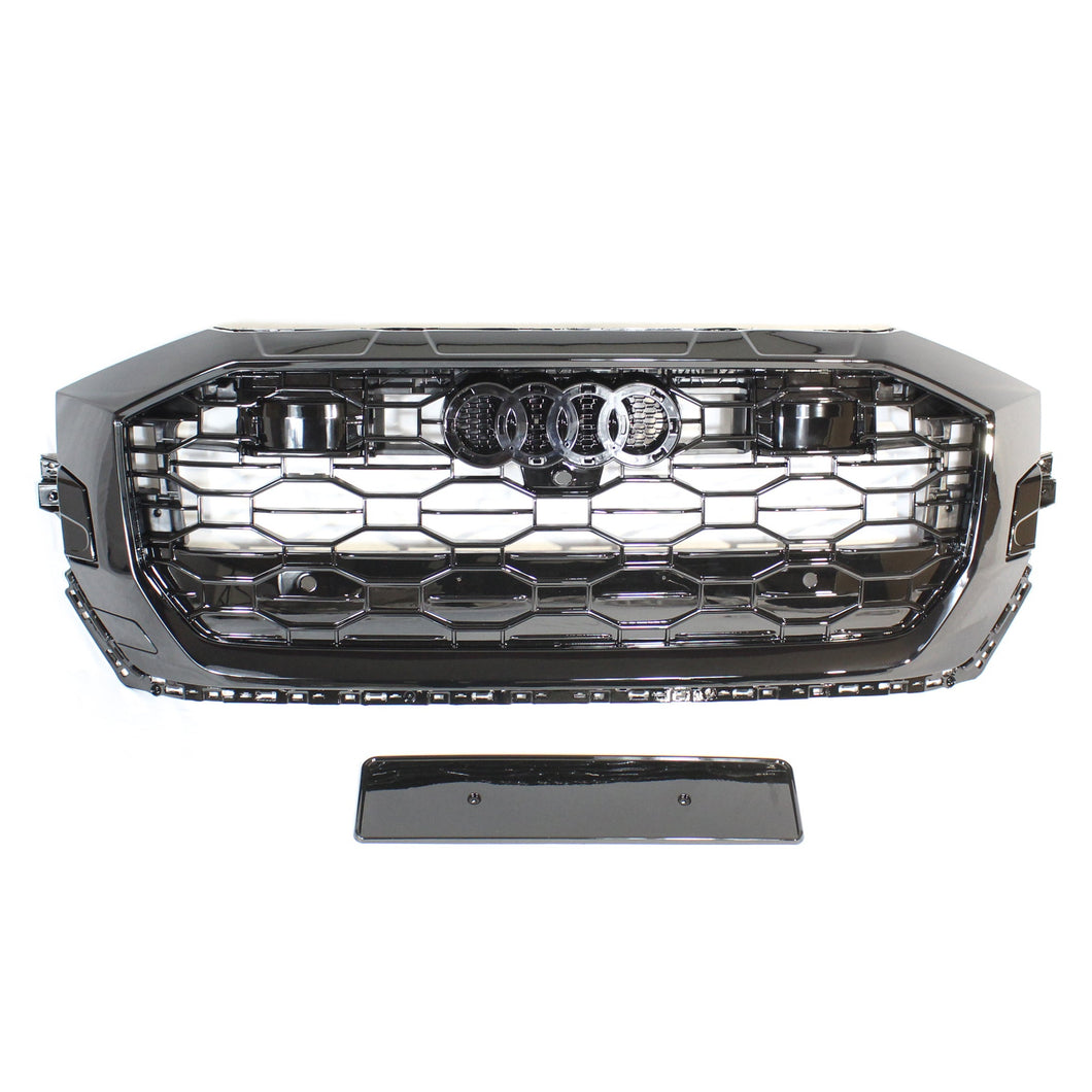 AUDI Q8 / SQ8 2019+ ALL BLACK HONEYCOMB GRILLE WITH ACC - BLAK BY CT CARBON