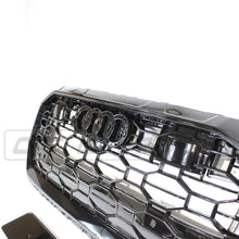 Load image into Gallery viewer, AUDI Q8 / SQ8 2019+ ALL BLACK HONEYCOMB GRILLE WITH ACC - BLAK BY CT CARBON
