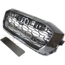 Load image into Gallery viewer, AUDI Q8 / SQ8 2019+ ALL BLACK HONEYCOMB GRILLE WITH ACC - BLAK BY CT CARBON
