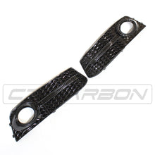 Load image into Gallery viewer, AUDI A4 B8 2008-2012 ALL BLACK HONEYCOMB FOG LIGHT SURROUNDS
