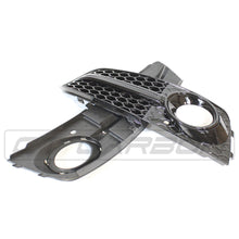 Load image into Gallery viewer, AUDI A4 B8 2008-2012 ALL BLACK HONEYCOMB FOG LIGHT SURROUNDS
