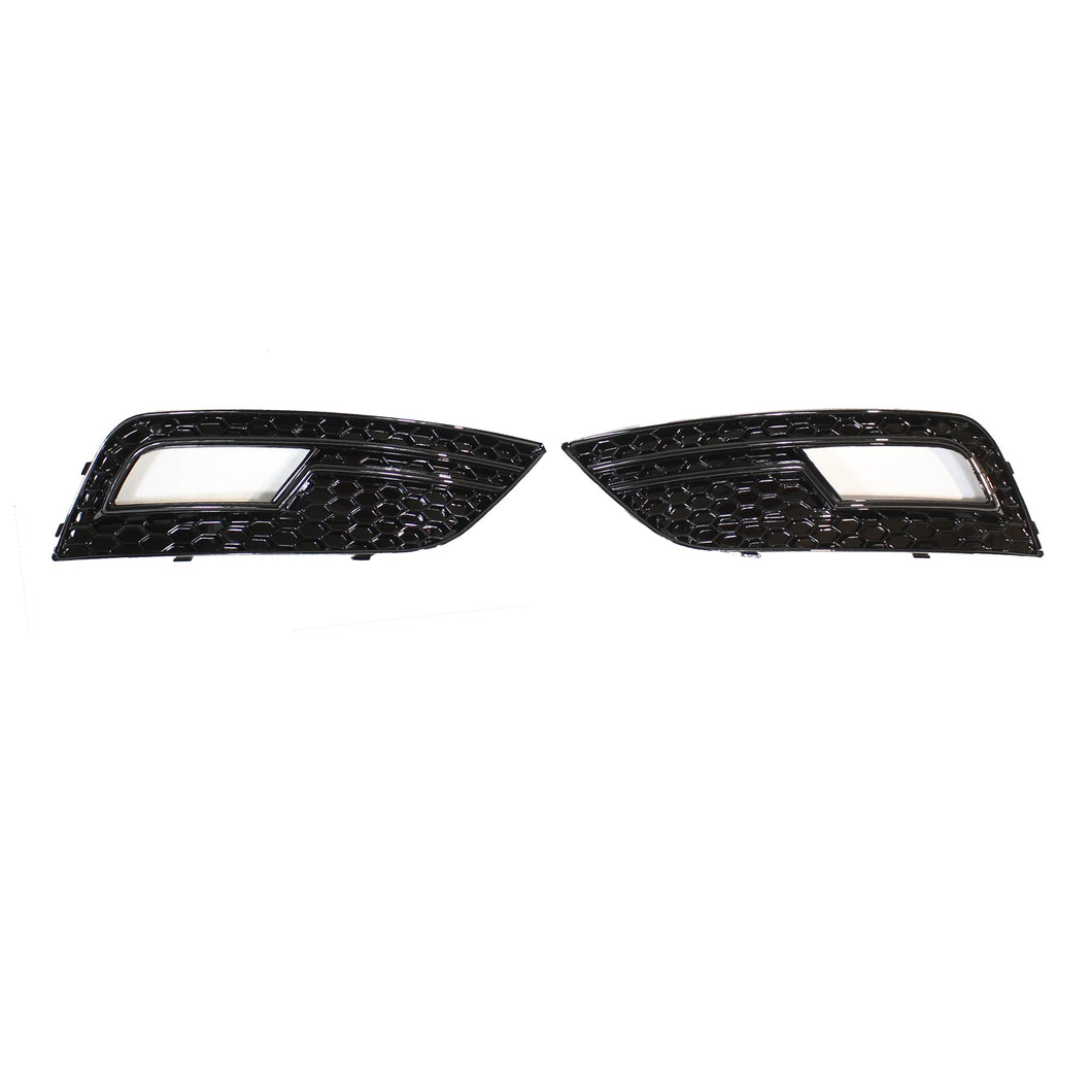AUDI A4 B8.5 2013-2015 ALL BLACK HONEYCOMB FOG LIGHT SURROUNDS