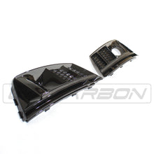 Load image into Gallery viewer, AUDI A4 B9 2016 ALL BLACK HONEYCOMB FOG LIGHT SURROUNDS
