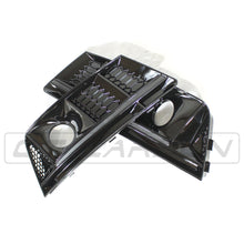 Load image into Gallery viewer, AUDI A4 B9 2016 ALL BLACK HONEYCOMB FOG LIGHT SURROUNDS
