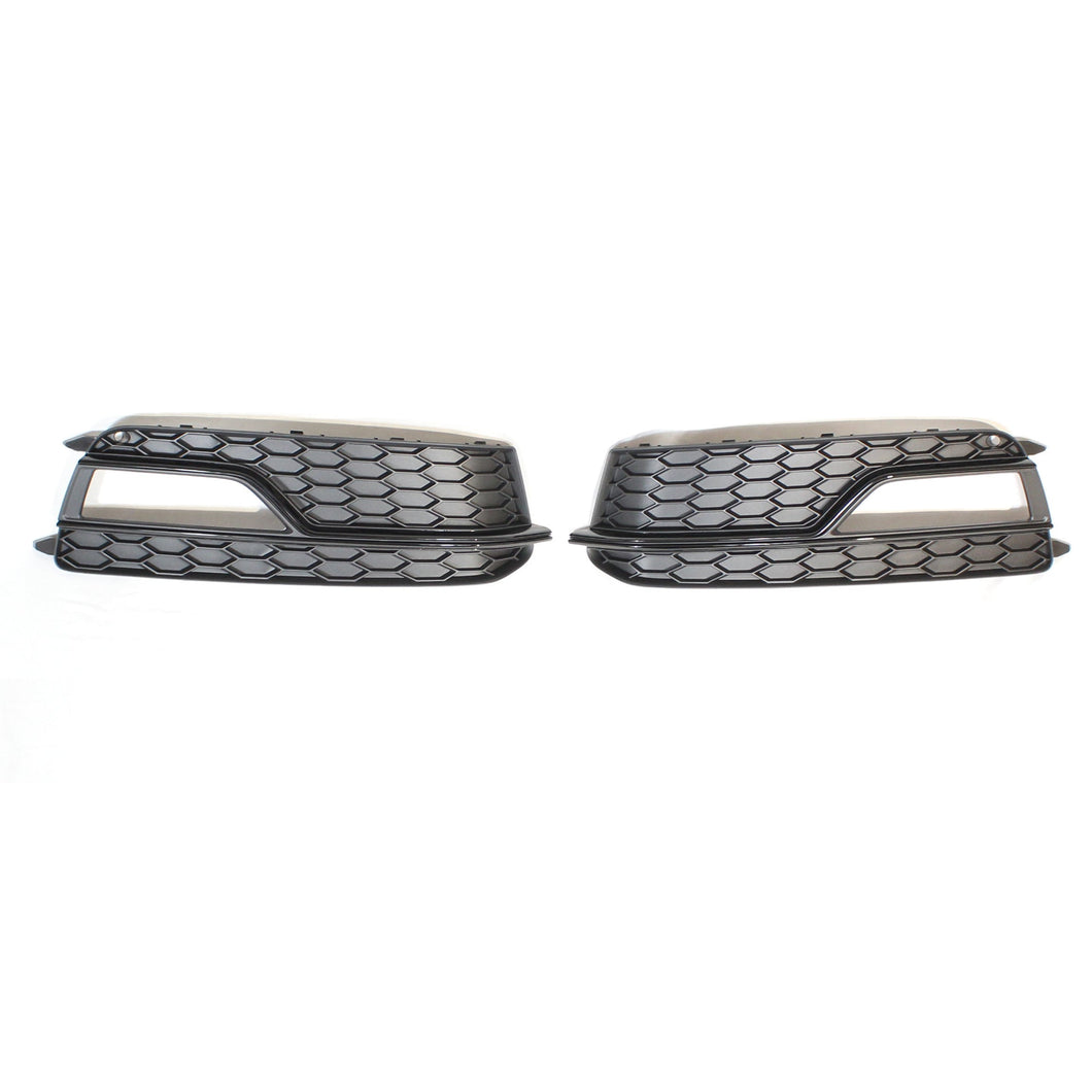AUDI A5 S5 B8.5 2016 ALL BLACK HONEYCOMB FOG LIGHT SURROUNDS