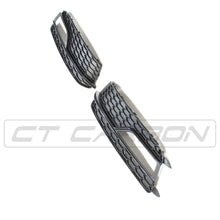 Load image into Gallery viewer, AUDI A5 S5 B8.5 2016 ALL BLACK HONEYCOMB FOG LIGHT SURROUNDS
