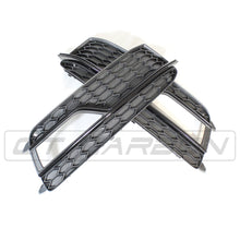 Load image into Gallery viewer, AUDI A5 S5 B8.5 2016 ALL BLACK HONEYCOMB FOG LIGHT SURROUNDS
