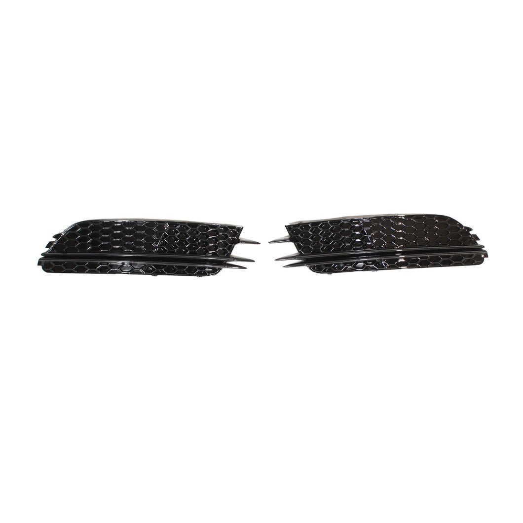 AUDI A6 C7 2012-2015 ALL BLACK HONEYCOMB FOG LIGHT SURROUNDS
