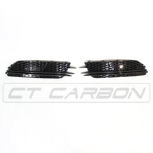 Load image into Gallery viewer, AUDI A6 C7 2012-2015 ALL BLACK HONEYCOMB FOG LIGHT SURROUNDS
