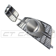 Load image into Gallery viewer, AUDI A6 S6 C7.5 2015-2018 ALL BLACK HONEYCOMB FOG LIGHT SURROUNDS
