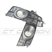 Load image into Gallery viewer, AUDI A6 S6 C7.5 2015-2018 ALL BLACK HONEYCOMB FOG LIGHT SURROUNDS
